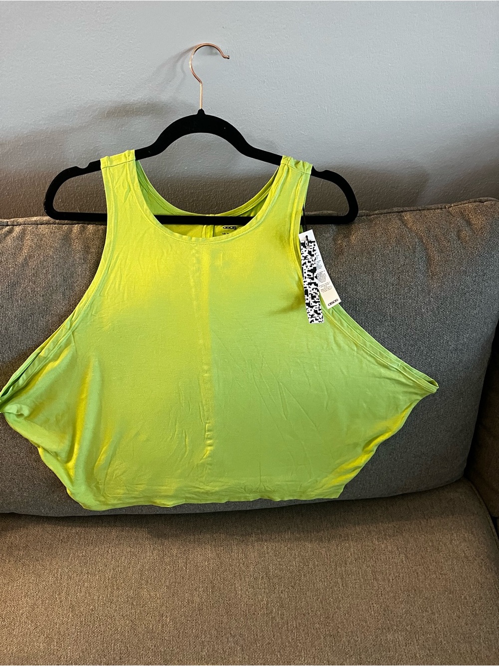 ASOS Neon Lime Scoop Neck Tank Top